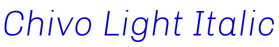 Chivo Light Italic font